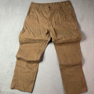 Lakin & McKey Mens HD Duck Canvas Carpenter Work Pants Mens 38x32 Double Knee